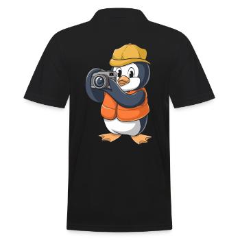 Photographier un pingouin avec un appareil photo - Polo Homme - noir - Dos - Kai (181cm)
