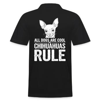 Alle Hunde Sind Cool Aber Chihuahuas Herrschen - Männer Poloshirt - Schwarz - Hinten - Kai (181cm)