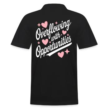 Abundance of Possibilities Manifest Quote - Men's Polo Shirt - black - Back - Kai (181cm)