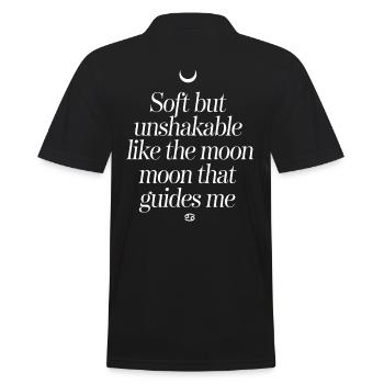 Cancer Zodiac Sign: Soft but Unwavering - Men's Polo Shirt - black - Back - Kai (181cm)