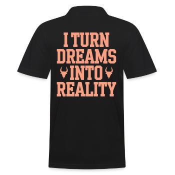 Capricorn zodiac sign I make dreams come true - Men's Polo Shirt - black - Back - Kai (181cm)