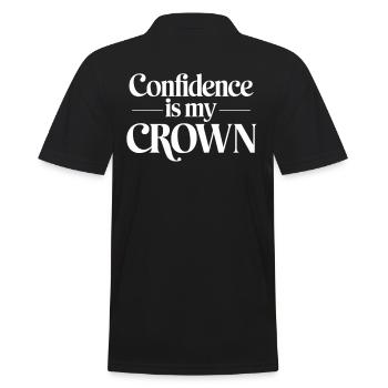 Selbstbewusstsein Ist Meine Krone Leo Sternzeichen - Männer Poloshirt - Schwarz - Hinten - Kai (181cm)