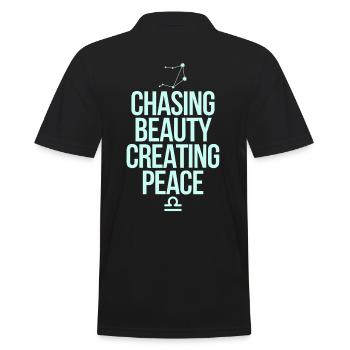 Signe du zodiaque Balance : Trouver la beauté et la paix - Polo Homme - noir - Dos - Kai (181cm)