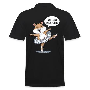 Ballet des hamsters : Je ne peux pas m’arrêter, je suis - Polo Homme - noir - Dos - Kai (181cm)