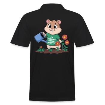 Ich Wachse Auf Dir, Oder? - Männer Poloshirt - Schwarz - Hinten - Kai (181cm)