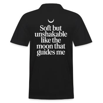 Cancer zodiac sign: gentle but unshakable - Men's Polo Shirt - black - Back - Kai (181cm)