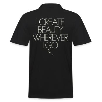 Taurus Zodiac Sign: Create Beauty Everywhere - Men's Polo Shirt - black - Back - Kai (181cm)