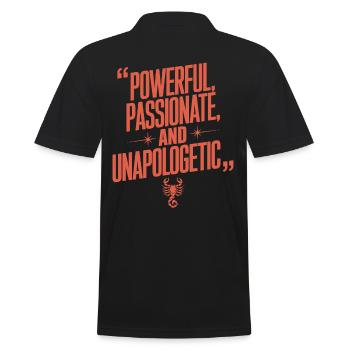 Passionate Scorpio: Powerful and - Men's Polo Shirt - black - Back - Kai (181cm)