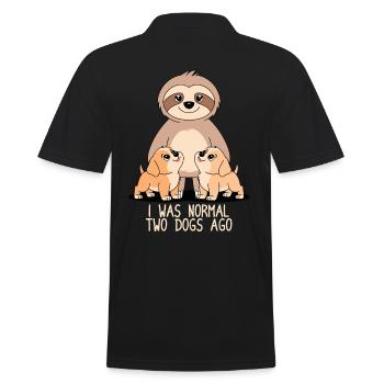 J’étais normal devant deux chiens - Drôle de paresseux - Polo Homme - noir - Dos - Kai (181cm)