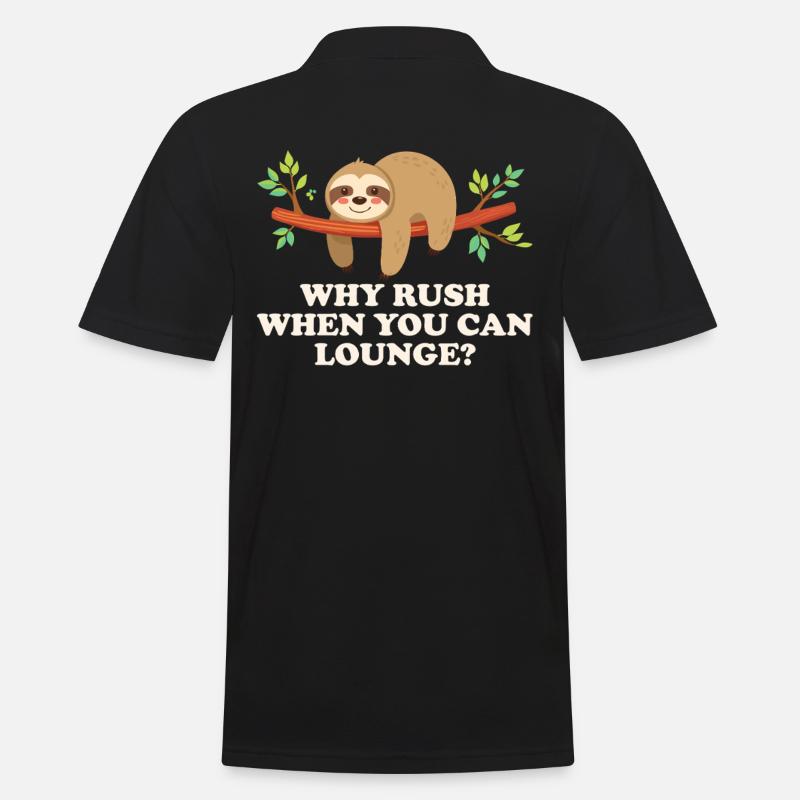 Why rush when you can relax - Men's Polo Shirt - black