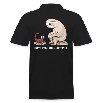 Scorpio Zodiac Sign Sloth: Don't Poke The - Men's Polo Shirt - black - Back - Kai (181cm)