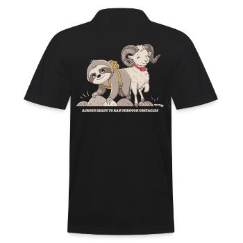 Widder Sternzeichen Soth Immer Bereit Hindernisse - Männer Poloshirt - Schwarz - Hinten - Kai (181cm)