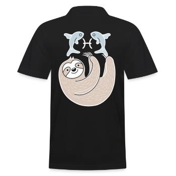 Rêve Poissons Zodiaque Paresseux avec Poisson - Polo Homme - noir - Dos - Kai (181cm)