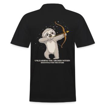 Signe du zodiaque Sagittaire paresseux libérer le - Polo Homme - noir - Dos - Kai (181cm)