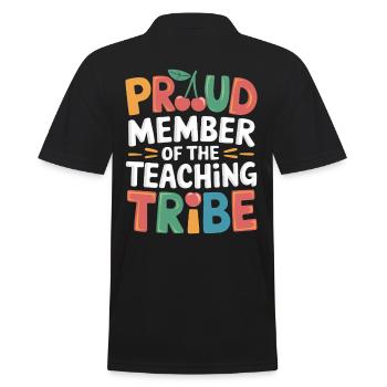Fier membre de la tribu des enseignants - Polo Homme - noir - Dos - Kai (181cm)