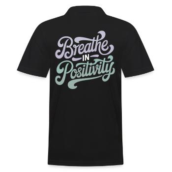 Positivity Citation sur la spiritualité inspirante - Polo Homme - noir - Dos - Kai (181cm)