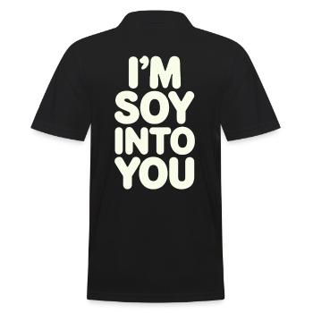Ich Bin Soja In Dich Verliebt Vegan Vegetarian - Männer Poloshirt - Schwarz - Hinten - Kai (181cm)
