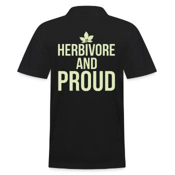 Mangeurs d’herbes et fierté : végétalien végétarien - Polo Homme - noir - Dos - Kai (181cm)