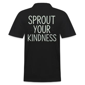 Laissez votre gentillesse s’épanouir Vegan - Polo Homme - noir - Dos - Kai (181cm)