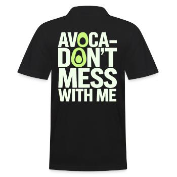Amateur d’avocat : Végétalien Végétarien Fun - Polo Homme - noir - Dos - Kai (181cm)