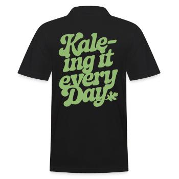 Kale-ing It tous les jours Végétalien Végétarien - Polo Homme - noir - Dos - Kai (181cm)
