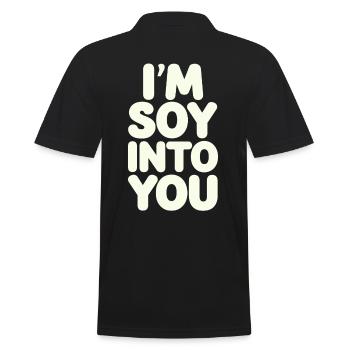 Je suis amoureux de toi végétalien végétarien - Polo Homme - noir - Dos - Kai (181cm)