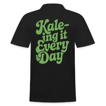 Végétalien Végétarien Kale-ing It tous les jours - Polo Homme - noir - Dos - Kai (181cm)