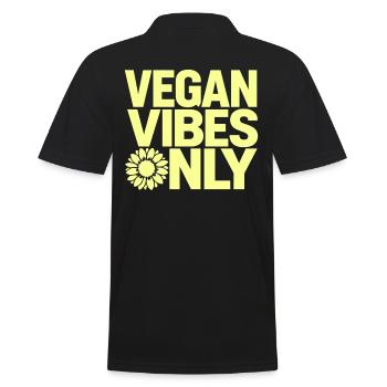 Vegan Vibes Uniquement pour les végétaliens et les végétariens - Polo Homme - noir - Dos - Kai (181cm)