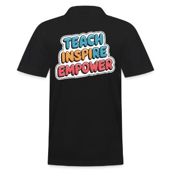 Teachers: Teaching inspires strengths - Men's Polo Shirt - black - Back - Kai (181cm)