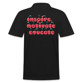 Lehrer Inspirieren Motivieren und Bilden Lieben - Männer Poloshirt - Schwarz - Hinten - Kai (181cm)