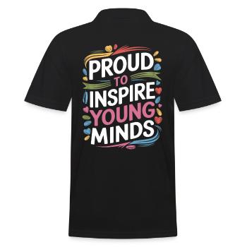 De jeunes esprits fiers pour inspirer les enseignants - Polo Homme - noir - Dos - Kai (181cm)