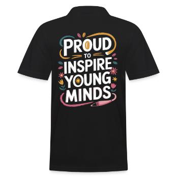 Fiers d’inspirer les jeunes esprits Enseignants - Polo Homme - noir - Dos - Kai (181cm)
