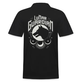 Gardien lunaire loup silhouette Art - Polo Homme - noir - Dos - Kai (181cm)