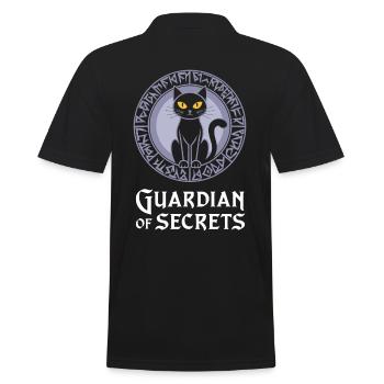 Wächter Der Geheimnisse Katze Mystik - Männer Poloshirt - Schwarz - Hinten - Kai (181cm)