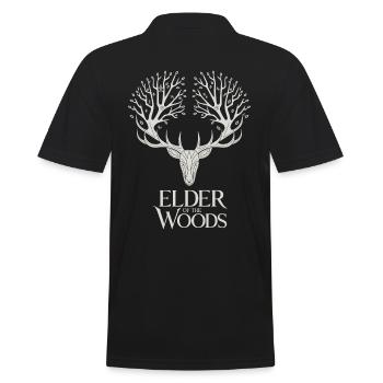 Elder Of The Woods Deer Spirit Forest - Men's Polo Shirt - black - Back - Kai (181cm)