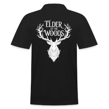 Ancien des bois cerf Art du bois - Polo Homme - noir - Dos - Kai (181cm)