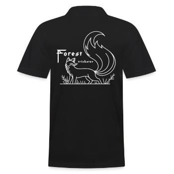 Trickster de la forêt renard illustration graphique - Polo Homme - noir - Dos - Kai (181cm)