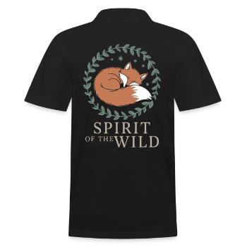 Geist Der Wildnis Cottagecore Fuchs Motiv - Männer Poloshirt - Schwarz - Hinten - Kai (181cm)