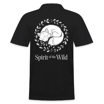 Cottagecore: Spirit of the Wild Fox - Men's Polo Shirt - black - Back - Kai (181cm)