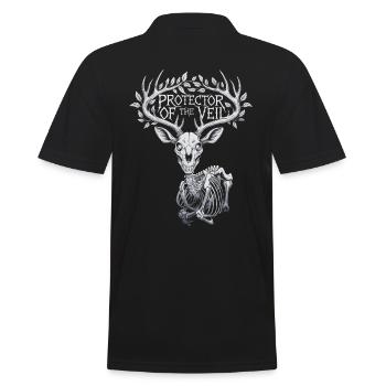 Protector Of The Veil Hirsch Schädel Natur - Männer Poloshirt - Schwarz - Hinten - Kai (181cm)