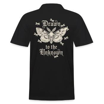 Attracted by the Unknown Butterfly Art - Men's Polo Shirt - black - Back - Kai (181cm)
