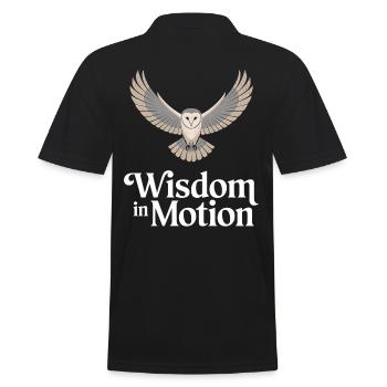 Wisdom In Motion Motif Hibou - Polo Homme - noir - Dos - Kai (181cm)