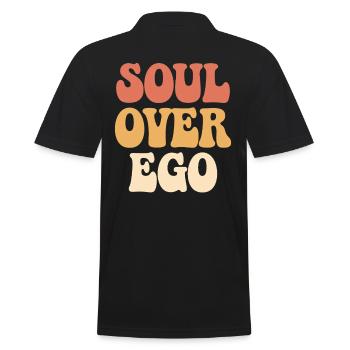 Seele Über Ego Inspirierende Spiritualität Zitat - Männer Poloshirt - Schwarz - Hinten - Kai (181cm)