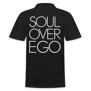 Soul Over Ego Inspirierende Spiritualität Zitat - Männer Poloshirt - Schwarz - Hinten - Kai (181cm)