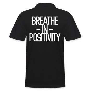 Respirer la positivité : une inspiration spirituelle - Polo Homme - noir - Dos - Kai (181cm)