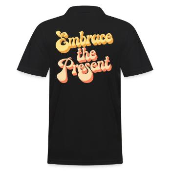 Inspirierende Spiritualitätszitat Umfasse Die - Männer Poloshirt - Schwarz - Hinten - Kai (181cm)