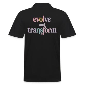 Evolve And Transform Inspirierende - Männer Poloshirt - Schwarz - Hinten - Kai (181cm)