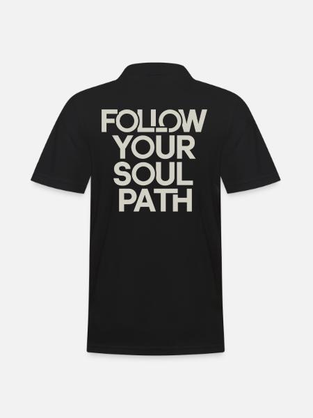 Follow Your Soul Path Inspirational - Men's Polo Shirt - black