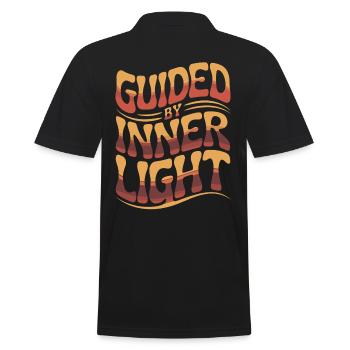 Guided by the inner light inspiring - Men's Polo Shirt - black - Back - Kai (181cm)
