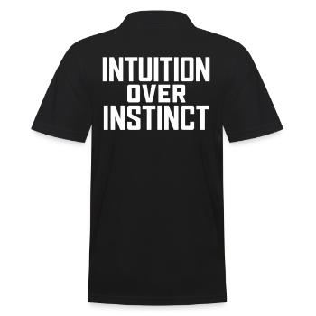 Intuition Über Instinkt: Inspirierende - Männer Poloshirt - Schwarz - Hinten - Kai (181cm)